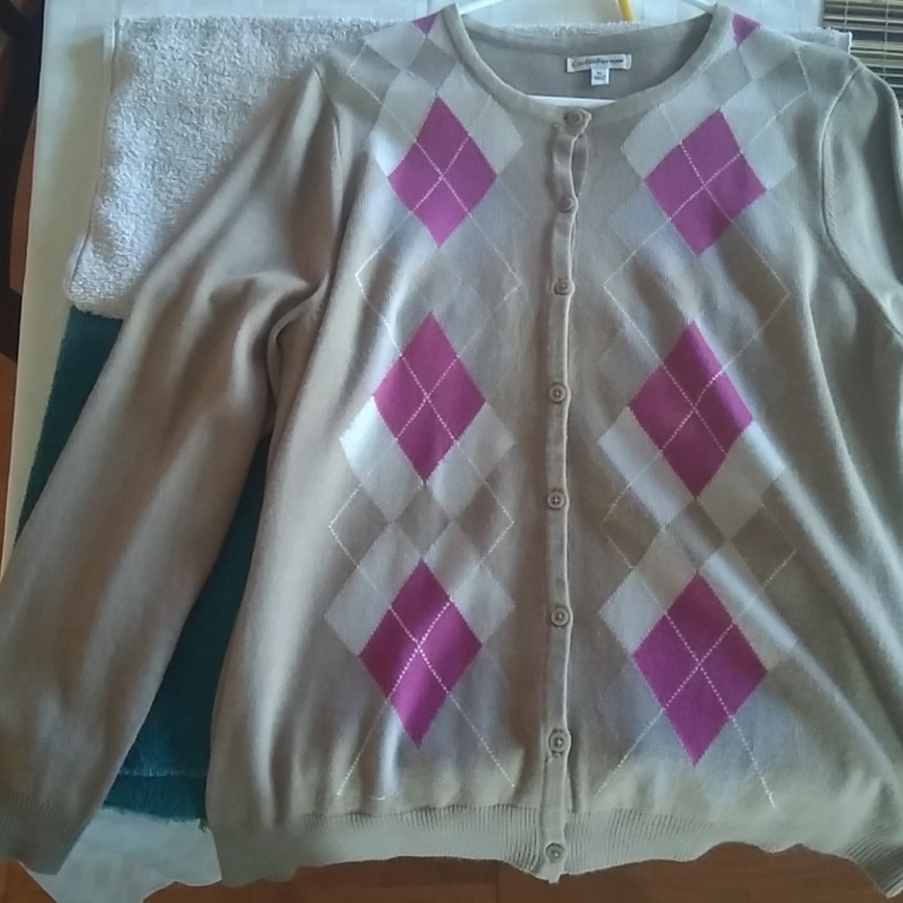 A old style button up sweater, by Croft&Barrow